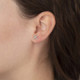 Areca cross crystal earrings in silver cover