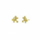 Areca puzzle crystal earrings in gold plating image