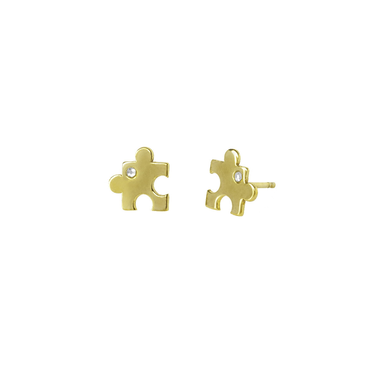 Crystal Puzzle Piece Earrings