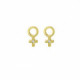 Areca venus crystal earrings in gold plating image
