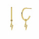 Areca lightning crystal hoop earrings in gold plating