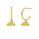 Areca cloud crystal hoop earrings in gold plating