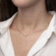 Areca arrow crystal necklace in silver cover