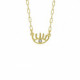 Areca eye crystal necklace in gold plating