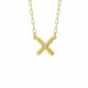 Areca cross crystal necklace in gold plating image