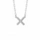 Areca cross crystal necklace in silver image