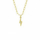 Areca lightning crystal necklace in gold plating