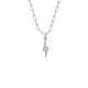Areca lightning crystal necklace in silver image
