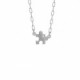 Areca puzzle crystal necklace in silver image