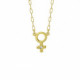 Areca venus crystal necklace in gold plating image