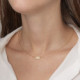 Areca cloud crystal necklace in gold plating cover