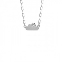 Areca cloud crystal necklace in silver