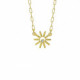 Areca eye crystal necklace in gold plating image