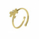 Areca puzzle crystal ring in gold plating image