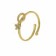Areca venus crystal ring in gold plating image