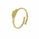 Areca cloud crystal ring in gold plating image