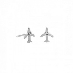Pendientes avión crystal de Dakota en plata