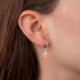 Dakota airplane crystal earrings in silver cover