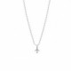 Dakota airplane crystal necklace in silver image