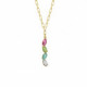 Isabella marquises multicolour necklace in gold plating image