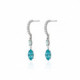 Aqua marquises light azure earrings in silver image