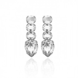 Aura tears crystal earrings in silver