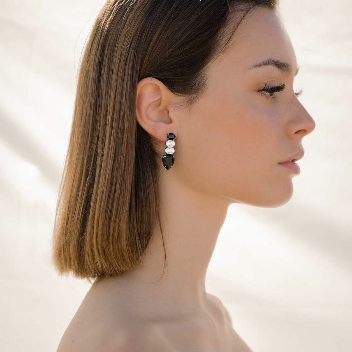 Silver Earrings Aura