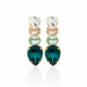 Aura tears emerald earrings in gold plating