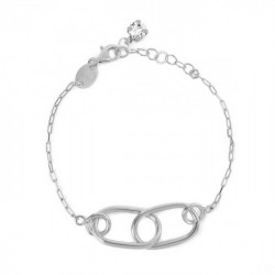 Danaec links crystal bracelet in silver