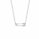Apostrophe safety pin crystal necklace in silver image