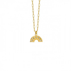 La Boheme semicircle crystal necklace in gold plating