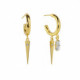 La Boheme spike crystal hoop earrings in gold plating image