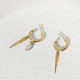La Boheme spike crystal hoop earrings in gold plating cover