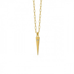 La Boheme triangle crystal necklace in gold plating