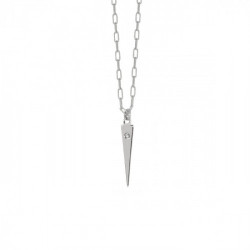 La Boheme triangle crystal necklace in silver