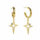 La Boheme star crystal hoop earrings in gold plating image