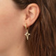 La Boheme star crystal hoop earrings in gold plating cover