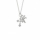 La Boheme cross crystal necklace in silver image