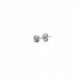 Celina round violet earring in silver image
