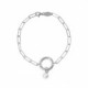 Je t´aime circles pearl bracelet in silver image