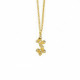 Cocolada butterfly crystal necklace in gold plating image