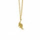 Cocolada dinosaur crystal necklace in gold plating image