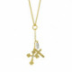 La Boheme cross crystal necklace in gold plating image