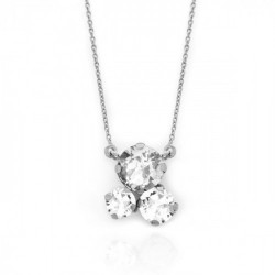 Celina crystal necklace in silver