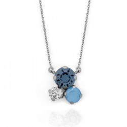 Celina denim blue necklace in silver