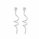 Silver Earrings Minimal spiral image