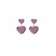 Cuore heart antique pink earrings in rose gold image