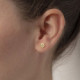 Kids gold-plated stud earrings with white in star shape cover