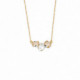 Aura oval light silk necklace in gold plating