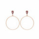 Pink Gold Earrings Hoop XL